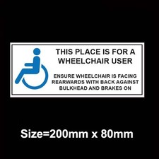 Bus wheelchair space sticker - bus,