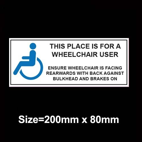 Bus wheelchair space sticker - bus,