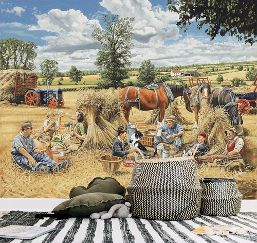 Straw horse b28 wallpaper - 3d,