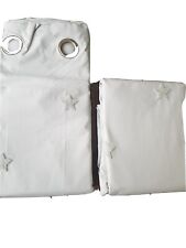 NEXT Grey Blackout Tufted Star Eyelet Curtains 168 (W)x183cm