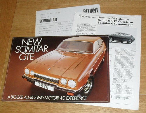 Reliant scimitar gte brochure - reliant,