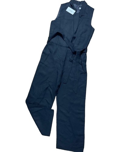 Farhi black linen jumpsuit - black, s