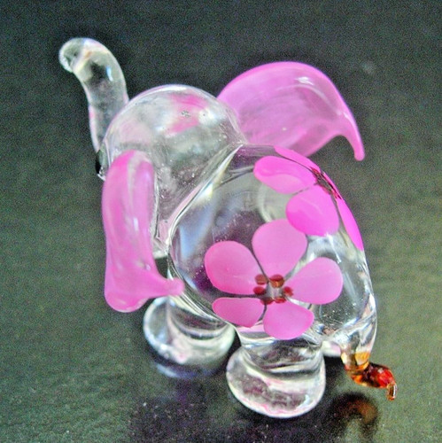 Miniature glass elephant - miniature,
