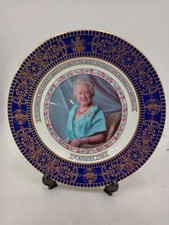 Aynsley Queen Mother 100th Birthday Commemorative Plate 2000 Boxed