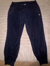 Vintage Fila Men's Tracksuit Bottoms Blue size XL