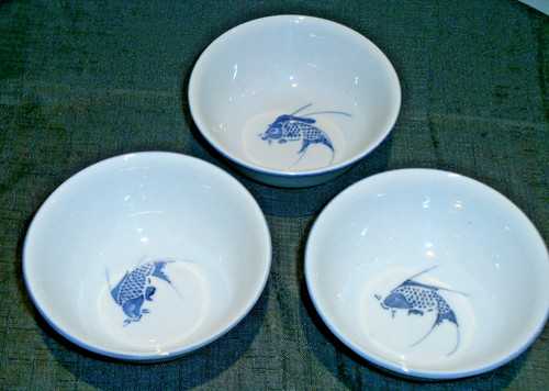 Set vintage chinese blue - set,