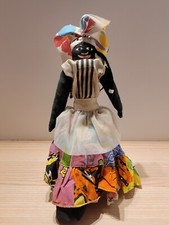 vintage Jamaican rag doll braids and head scarf folk art hand crafted Jamaica 