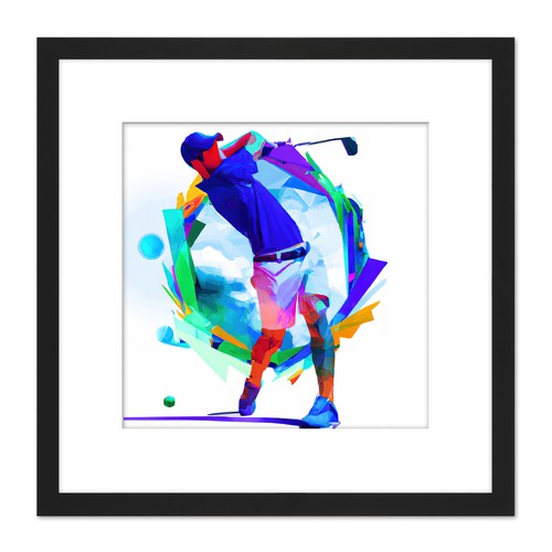 Cubist style blue polo - blue,