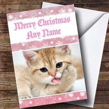 Gorgeous Kitten Personalised Christmas Greetings Card