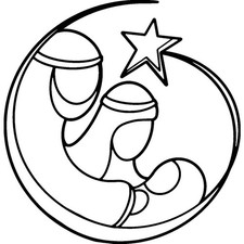 'Cute Nativity Scene' Unmounted Rubber Stamp (RS052066)