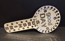 Anthropologie GOOD DAY SUNSHINE Mosaic Cream Black Gold Spoon Rest NEW