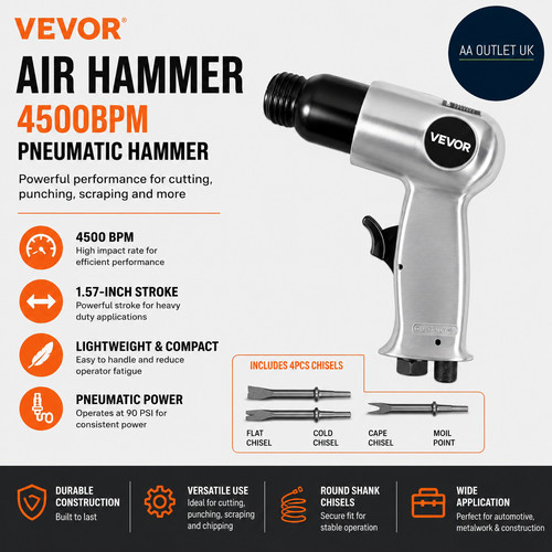 Vevor air hammer black red - air,