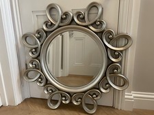 NEXT Pewter Ornate Swirl Wall Mirror