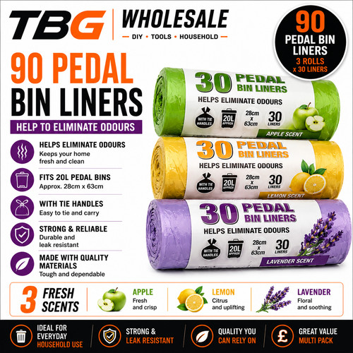 Pedal bin liners 20l - liners, tie