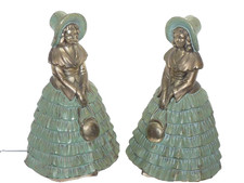 Vintage Pair Painted Cast