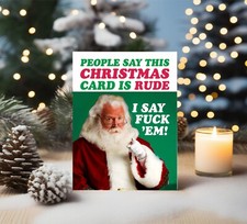 Funny Christmas Card Very Rude