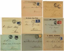 FINLAND 1890-1913 PRINTED or FANCY ENVELOPES 8 COVERS