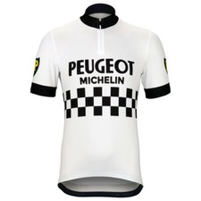 Peugeot Retro Mens Cycling Jersey Bicycle Jersey Cycling Shirt Tops Bike Jersey