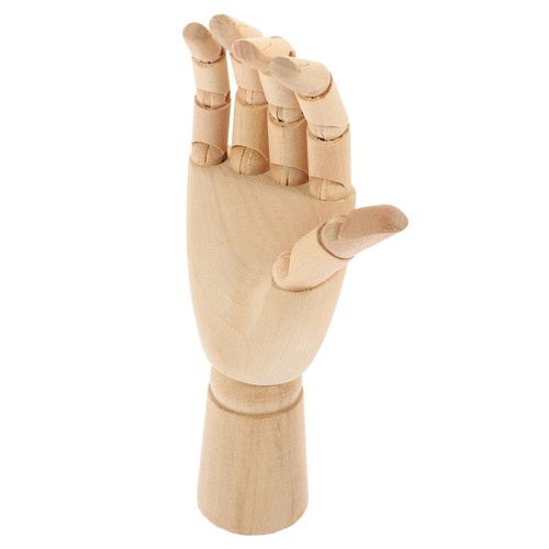 Beige wooden hand model - beige,