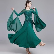 Modern Dance Dress Wine Red