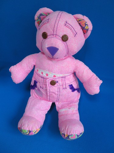Pink lilac doodle bear soft - doodle,