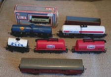Hornby (Mostly) 8 Assorted OO Gauge Wagons.  with old royal mail post office. 