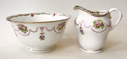 Antique pretty floral bone - pretty,
