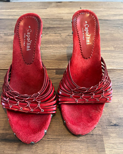 Capollini women red suede - capollini,