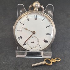 Antique Solid Silver Fusee E.R. Kimpton London Pocket Watch 1877 W/O Ref3932