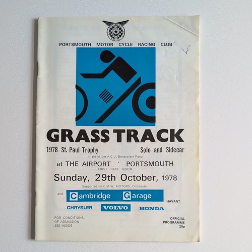 Grass track programme - grass,