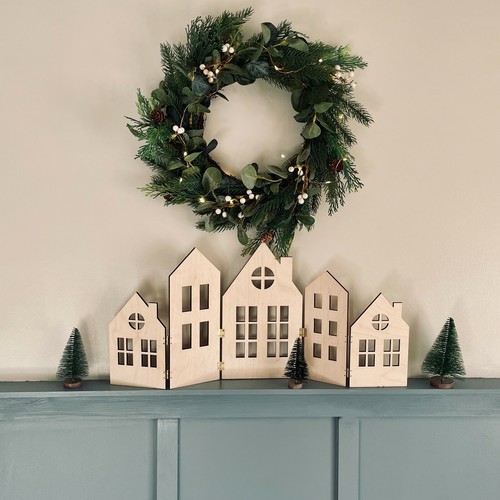 Scandinavian wooden christmas - wooden,