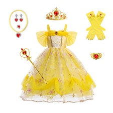Girls Kids Belle Fancy Dress
