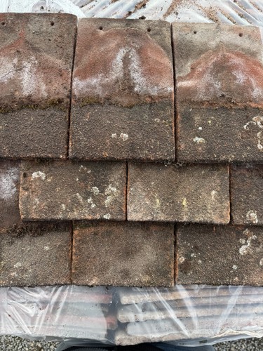 Reclaimed concrete plain tiles