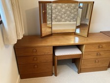 Stag Cantata Dressing Table with Mirror and Stool Plus Bedside Drawers