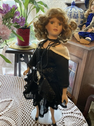 Vintage porcelain doll - porcelain,