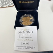 Guernsey silver proof five - guernsey,