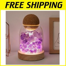 Energy-Efficient Amethyst Crystal Night Light - USB Powered