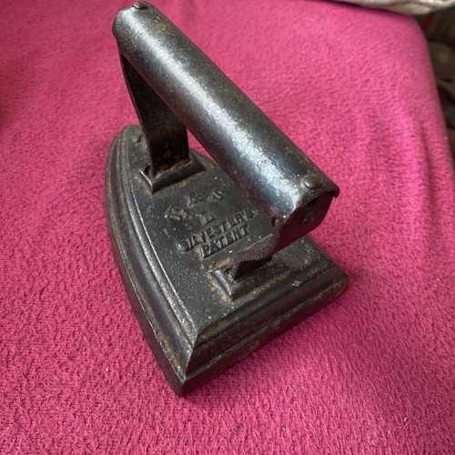 Antique vintage cast iron flat - cast,