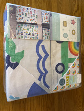 Next Single Bedding X2 Rainbow Transport Diggers And Animals Duvet Set Brand New