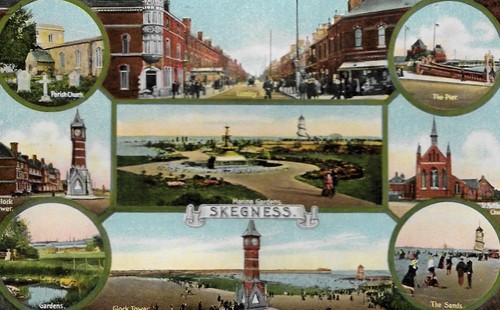Skegness multi view postcard - ,
