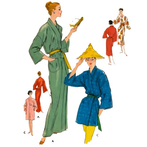 1950s pattern wraparound - 1950s,
