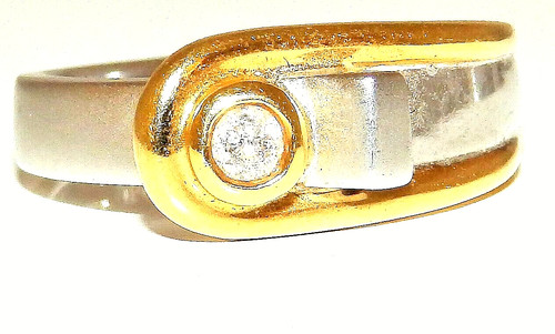 18ct diamond buckle ring - ring,