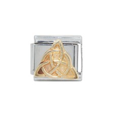 Trinity gold coloured enamel