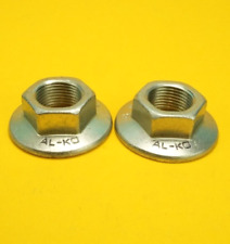 2 x Genuine ALKO M27 Thread - 36mm 'ONE SHOT' Flanged Hub Nuts Caravan - 582506