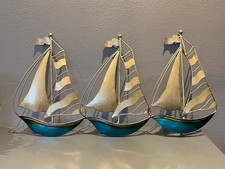 Vintage Metal Sailboat Wall
