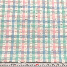 Vintage Pastel Plaid Cotton