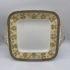 Retro Wedgwood India Bone China Square Eared Bread, Cake, Sandwich Serving Plate