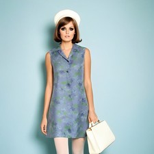 Vintage 60s Mod Purple Floral