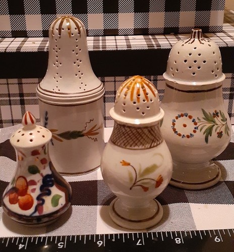 Antique pepper pots white - antique,