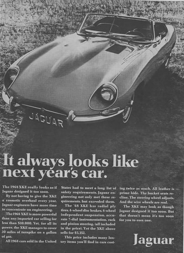 Lot print 1968 jaguar xke - lot, ad